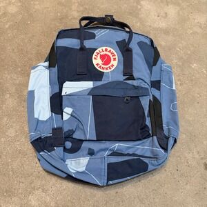 Fjallraven Kanken Art Backpack Unisex Small Blue Linn Fritz Ocean Surface‎ 23610